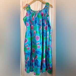 Anthony Richards Blue and Pink Floral Sun Dress